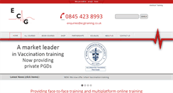 Desktop Screenshot of ecgtraining.co.uk